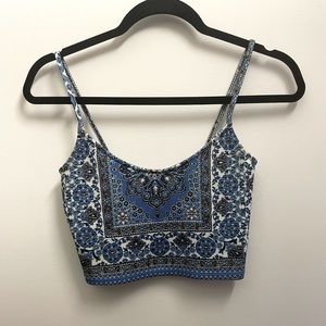 TOPSHOP Pattern Crop Top